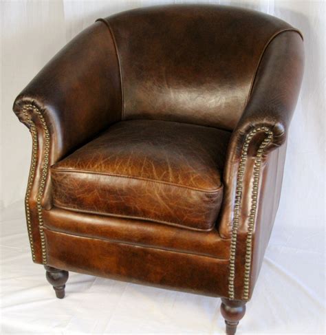 Small Leather Club Chairs : Petite Distressed Leather Club Chair at ...