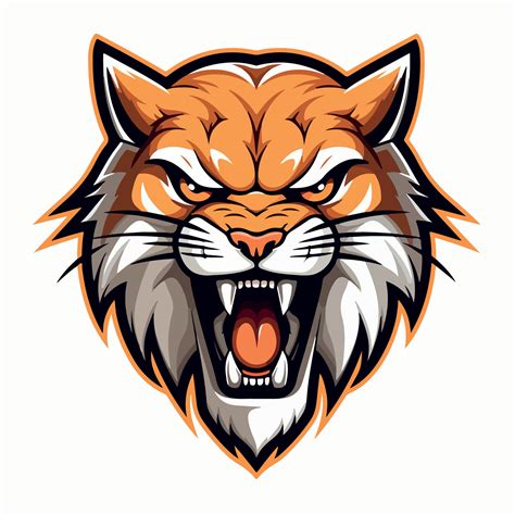 Majestic wildcat mascot logo vector illustration with isolated ...