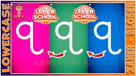 Letter School handwriting Lowercase Zaner - Bloser Style & Learn Alphabet Letters nopqrstuvwxyz