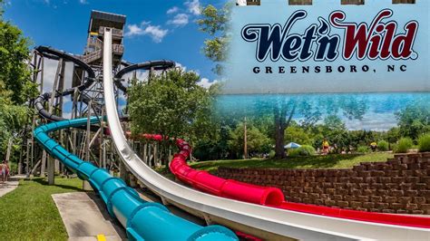 Water Slides at Wet 'n Wild Emerald Pointe Greensboro 2022 POV - YouTube