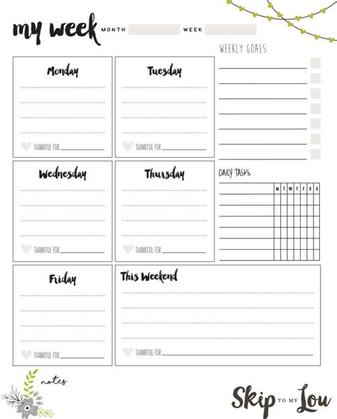 15 Printable Weekly Schedule Templates For Everyone to Utilize