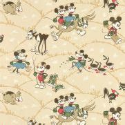 Mickey & Minnie - At the Farm Neutral | Kids Wallpaper