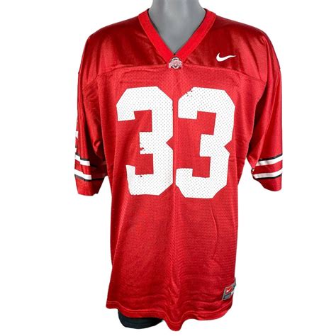 Nike Ohio State Buckeyes Football Jersey Men's Adult XL Red Home 33 OSU Vintage Distressed - Etsy