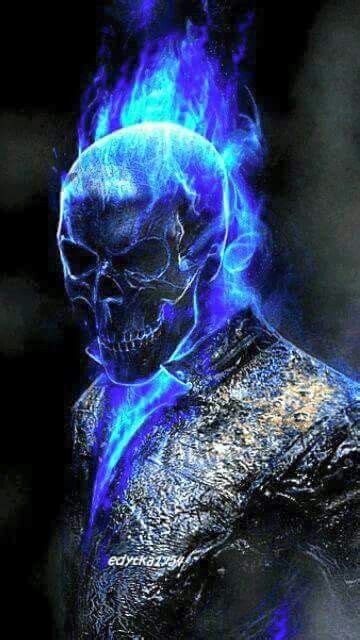 Blue Flame Skull | Ghost rider wallpaper, Ghost rider marvel, Ghost rider