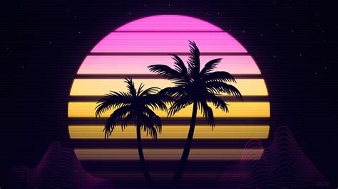 Synthwave Palm Tree