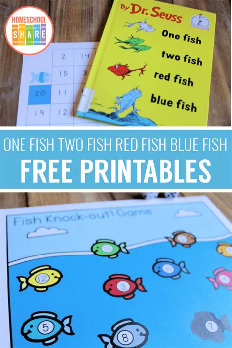 Free One Fish, Two Fish Printables & Activities - Homeschool Share