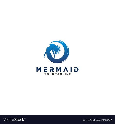 Mermaid logo design inspiration idea Royalty Free Vector