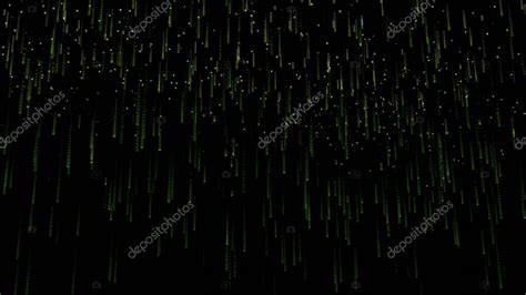 Digital rain matrix. Binary code processing on screen background loop ...