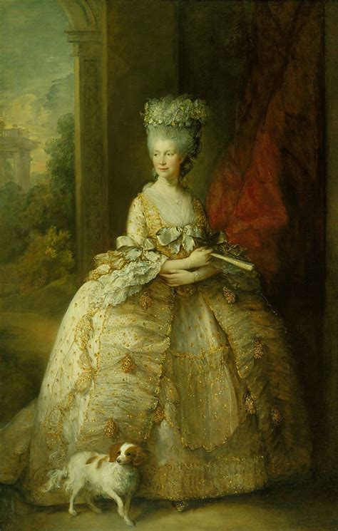 1781 Queen Charlotte in formal dress by Thomas Gainsborough (Royal Collection) | Grand Ladies | gogm