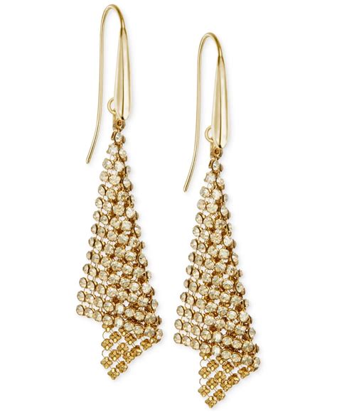 Gold Crystal Drop Earrings