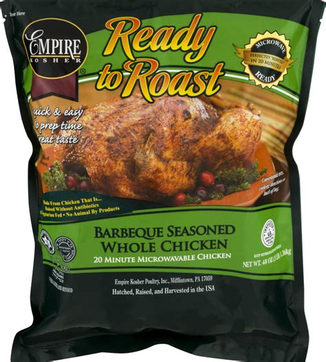 Empire Kosher Ready to Roast Barbeque Seasoned Whole Chicken Empire ...