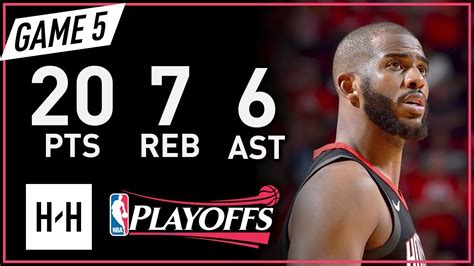 Chris Paul Full Game 5 Highlights Warriors vs Rockets 2018 NBA Playoffs WCF - 20 Pts, 7 Reb, 6 ...