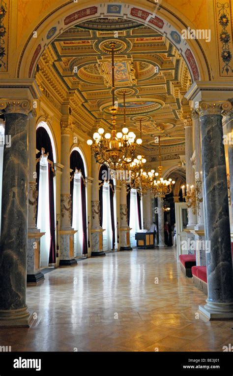 Interior architecture, Semperoper opera house, Dresden, Saxony, Germany ...