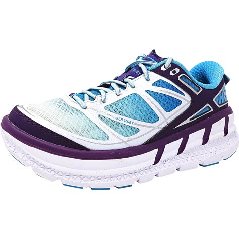 Hoka One Women's Odyssey White / Blue Atoll Ankle-High Fashion Sneaker ...