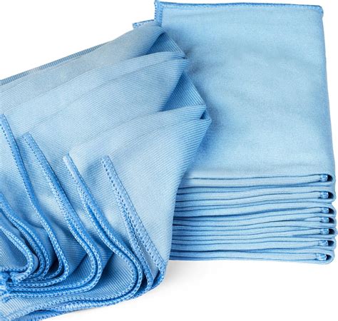 Zflow Microfiber Glass Cleaning Cloths - 8 Pack (16 x 16) - Streak Free ...