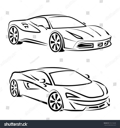 Sport Cars Silhouettes Vector Illustration Stock Vector (Royalty Free ...