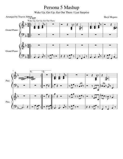 Persona 5 Mashup Sheet music for Piano (Piano Duo) | Musescore.com