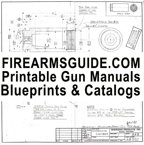 Printable Gun Manuals, Blueprints, Schematics And Guns Ammo, 52% OFF