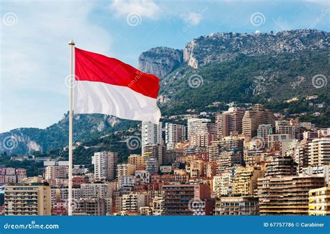 Monaco flag stock photo. Image of monte, architecture - 67757786