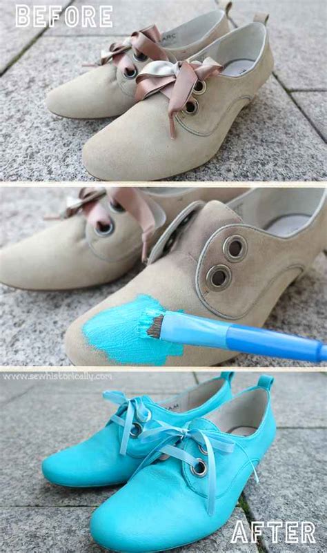 How To Paint Shoes - Sew Historically