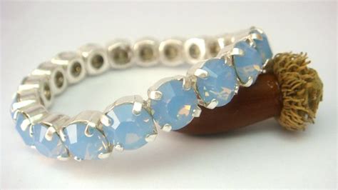 Swarovski Tennis Bracelet in Air Blue Opal | Swarovski Cryst… | Flickr