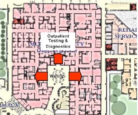 4: Floor plan of Bronson Methodist Hospital, Kalamazoo, Michigan ...