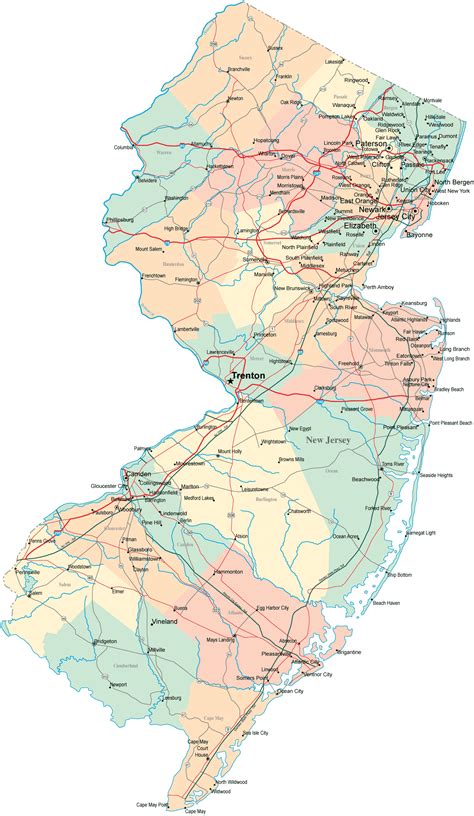 map of new jersey download - Map Pictures