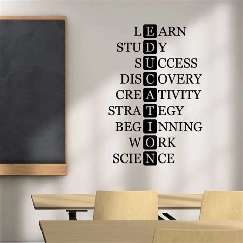 Education Wall Decal Study Learn School Wall Sticker Classroom Decor Motivational Education ...