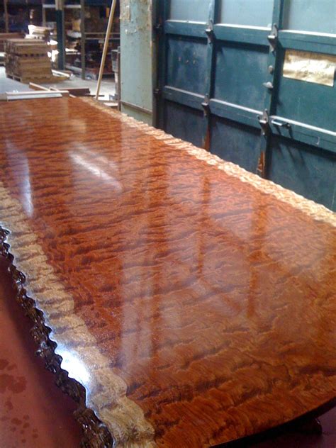 Waterfall bubinga natural edge slab | Wood slab table, Wood design, Wood table