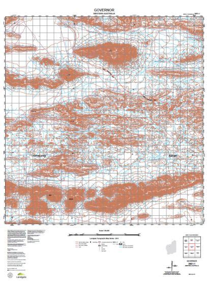 Buy 2651-1 Governor Topographic Map by Landgate (2015) – The Chart & Map Shop