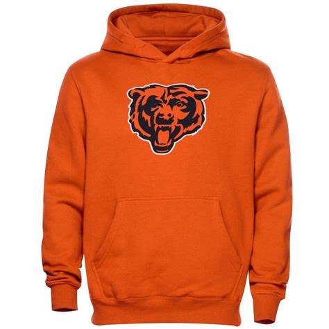 Chicago Bears Toddler Orange Team Logo Fleece Pullover Hoodie