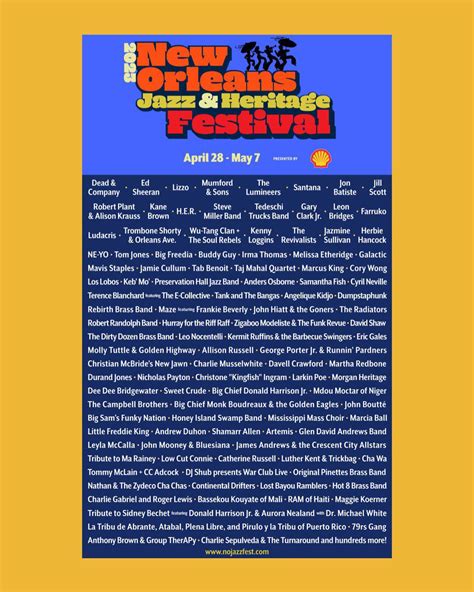 JazzFest 2023 Lineup : r/bonnaroo