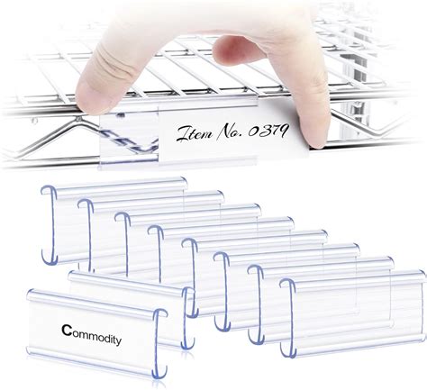 Buy 30pcs Wire Shelf Label Holder Plastic Label Clip with 30Pcs Label ...