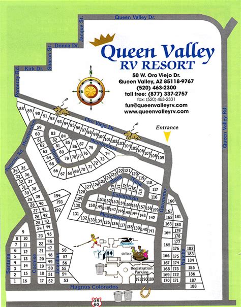 Park Map - Queen Valley RV Resort