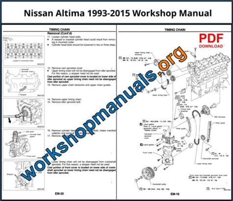 Nissan Altima 1993-2015 Workshop Repair Manual Download PDF