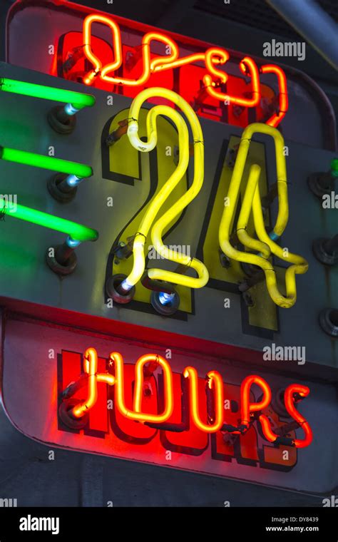 Neon Sign Open 24 Hours High Resolution Stock Photography and Images ...