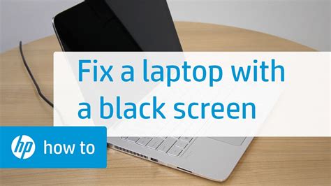 Fix an HP Laptop with a Black Screen | HP Computers | HP