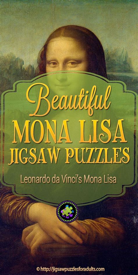 the front cover of beautiful mona lisa jigsaw puzzles, which features an image of