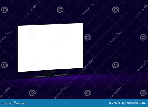 Glowing Modern Tv with White Isolated Screen Stock Illustration ...