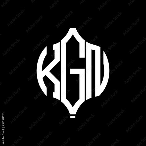 KGN letter logo. KGN best black background vector image. KGN Monogram logo design for ...