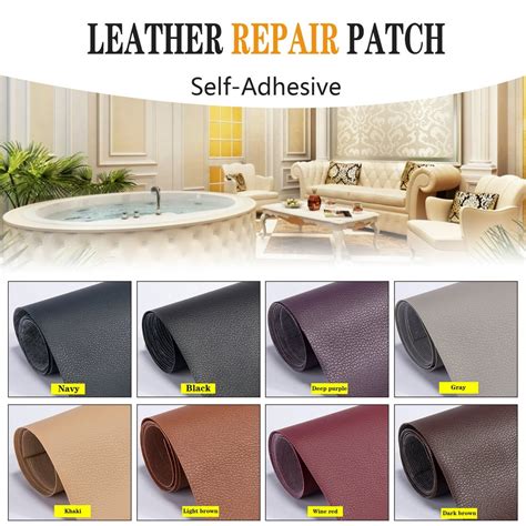 Aousthop Leather Repair Patch Self-Adhesive, 8 x 12 inch, Waterproof ...