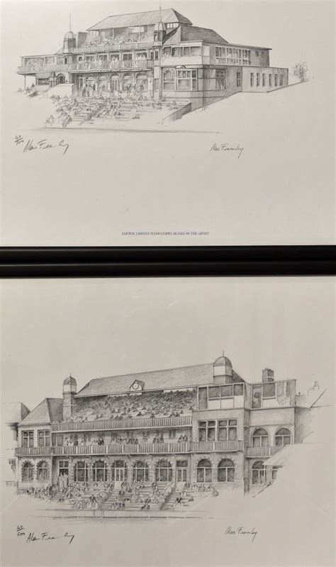 Mullock's Auctions - Alan Fearnley Signed Cricket Prints to include a...