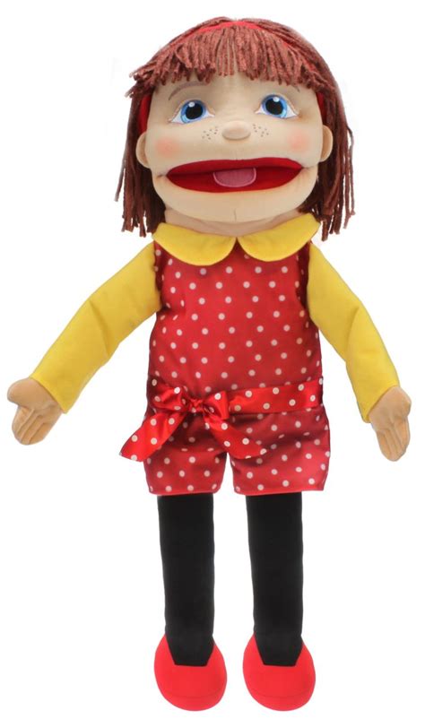 Medium Girl Hand Puppet - Light Skin Girl Puppets, Glove Puppets, People Puppets, Red Yellow ...