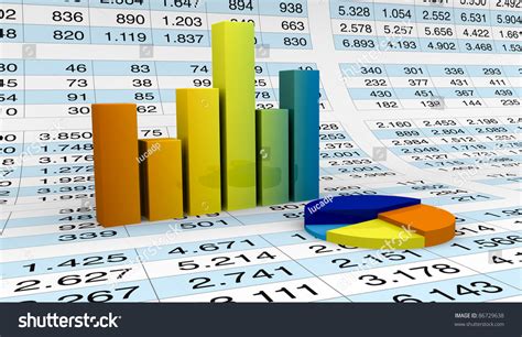 Numbers Spreadsheet Charts Over 3d Render Stock Illustration 86729638 | Shutterstock