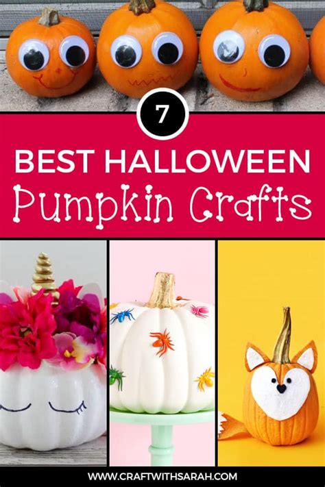 7 Easy Pumpkin Crafts for Halloween - Craft with Sarah