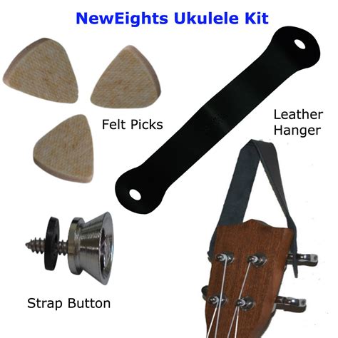 Ukulele Kit - Felts Picks, Uke Strap Button and Hanger Set Accessories – New8Store