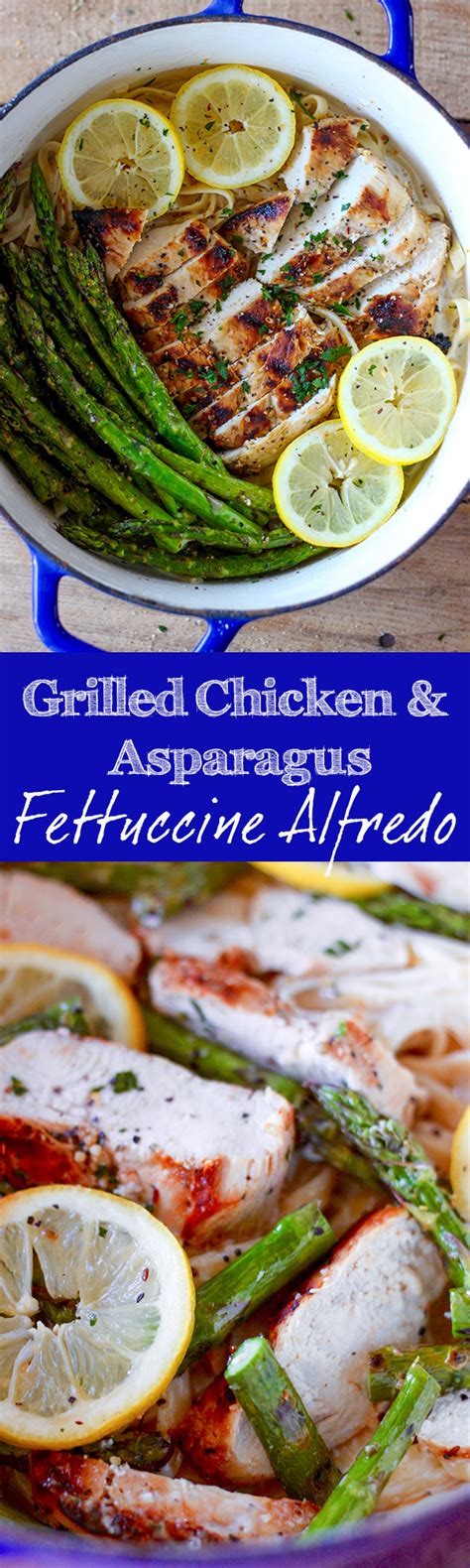 Grilled Chicken and Asparagus Fettuccine Alfredo - No. 2 Pencil