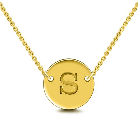 Gold Initial Pendant Necklace | Yafeini Personalized Jewelry– Yafeini Personalized Jewelry