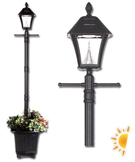 Baytown Solar Lamp Post with Planter