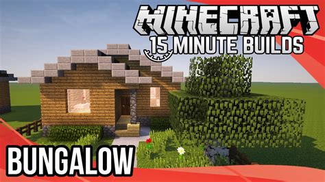 Minecraft 15-Minute Builds: Bungalow - YouTube